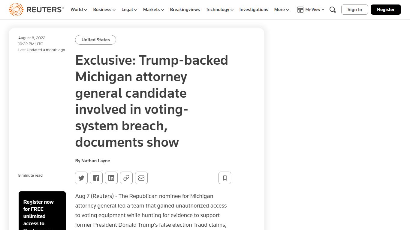 Exclusive: Trump-backed Michigan attorney general candidate involved in ...